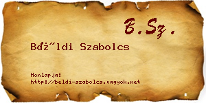 Béldi Szabolcs névjegykártya