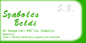 szabolcs beldi business card